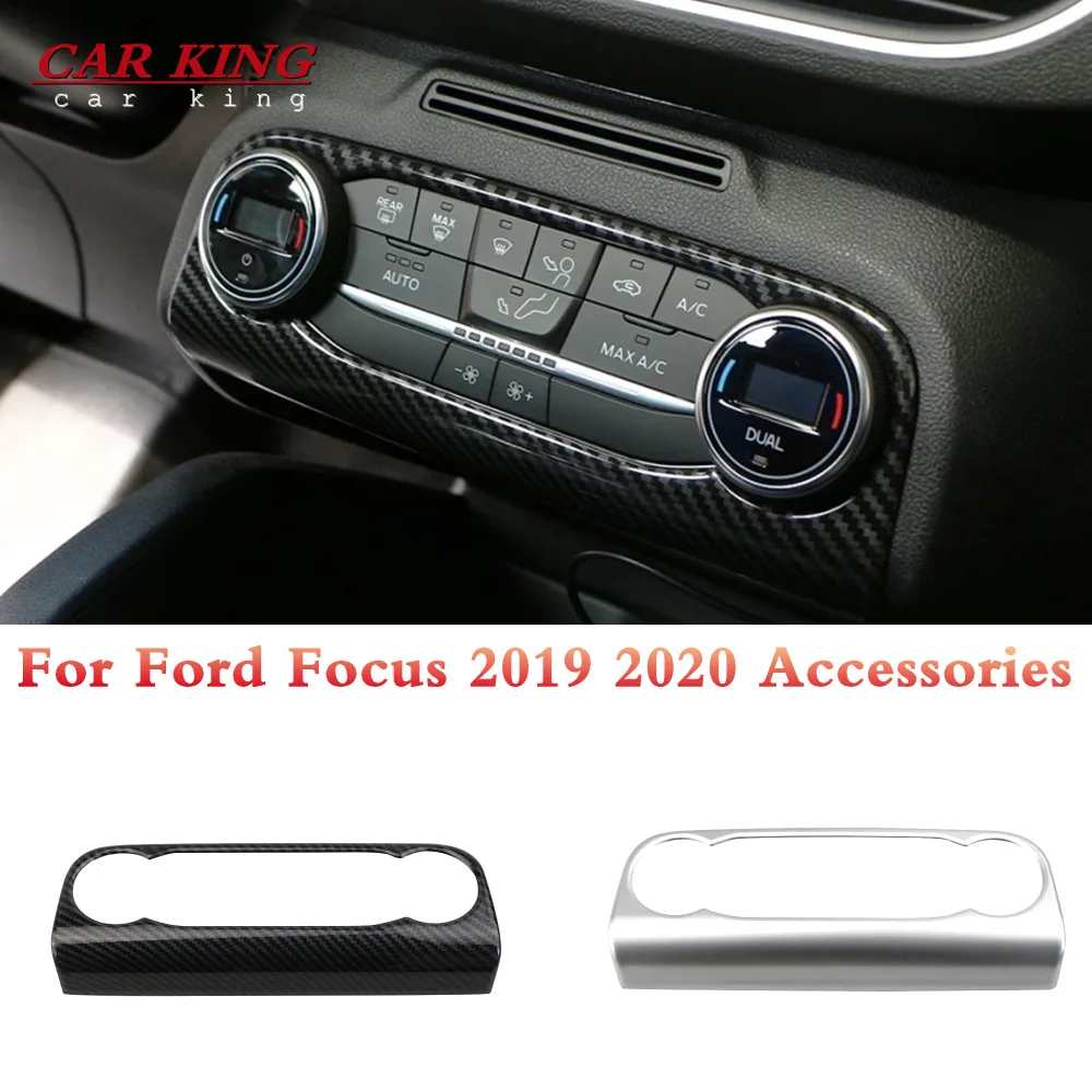 

For ford focus 2019 2020 MK4 ST-LINE Interior Air Conditioner Switch Buttons Frame Cover Trim ABS Car Styling Accessories 1pcs