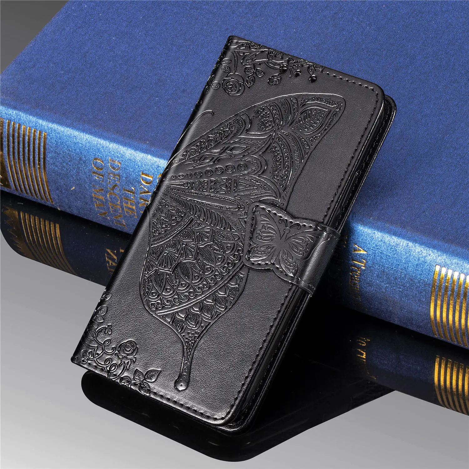 Case for iphone 11 Pro max 6 6S 7 8 plus X XS XR MAX PU Leather wallet phone case panel bracket deck Bank card blue |