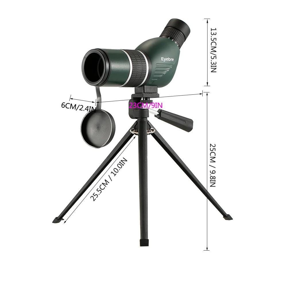eyebre 12-36x50 Straight/Angled Spotting Scope with Tripod Portable Hunting Monocular Telescope Carry Bag for | Спорт и развлечения