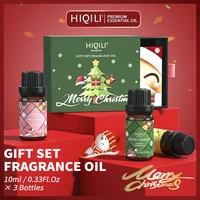 hiqili 3pcs christmas fragrance oils gift set essential oil suitable for humidifier aromatherapy diffuser soap making oil