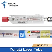 DRAGON DIAMOND Yongli H2 80-90W CO2 Laser Tube Wooden Case Box Packing Laser Engraver for CO2 Laser Engraving Cutting Machine