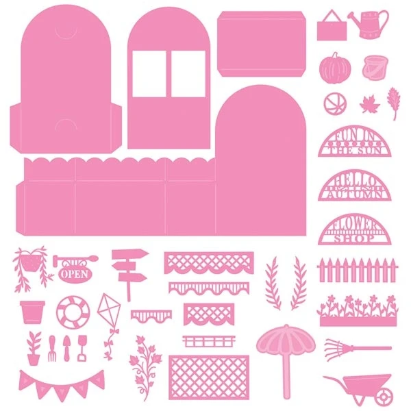 

New Metal cutting dies flower shop box cut die mold card Scrapbook paper craft knife mould blade punch stencils