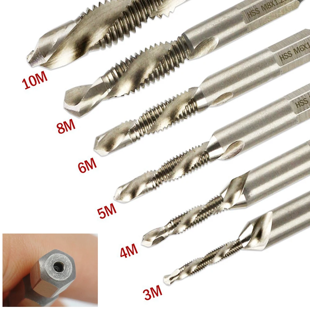

1set of Drill Bits Set High Speed Steel Driller Solid Brad Point Drill Bits Wood Multi Usage Twist Bits for Metal Drilling Tool