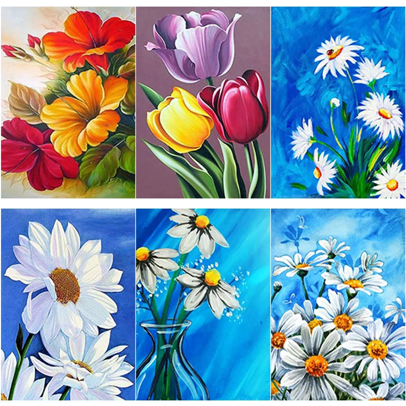 

New 5D DIY Diamond Painting Flower Diamond Embroidery Landscape Cross Stitch Full Square Round Drill Crafts Art Gift Home Decor
