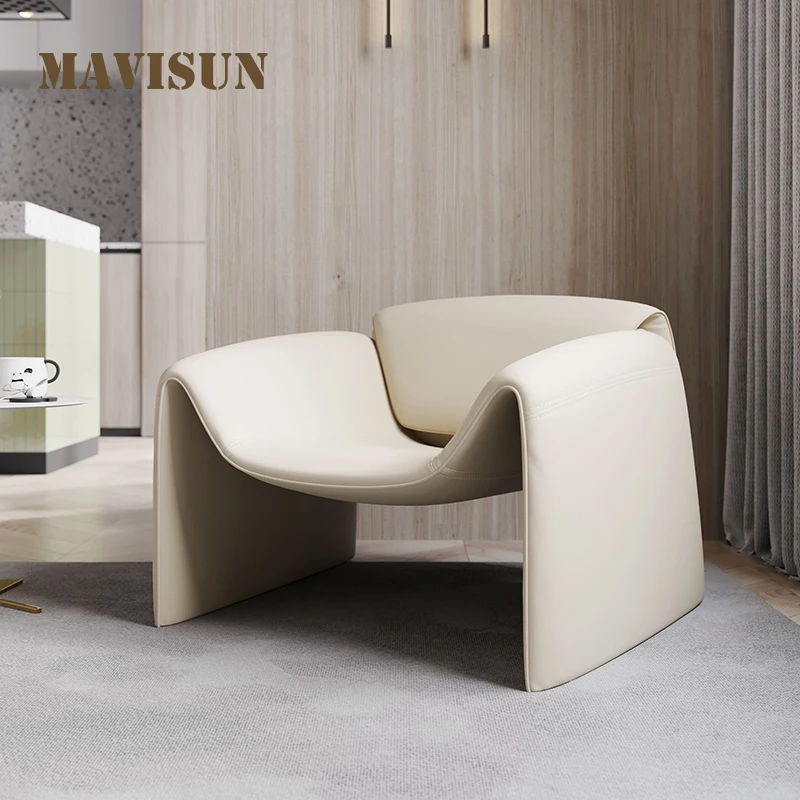 

White Lazy Lounge Chair Tatami Light Luxury Single Sofa Living Room Bedroom Designer Pumpkin Children Chair Leisure