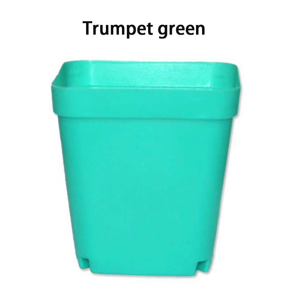 10pcs Green 10 шт./компл. пластиковые горшки цветочные для сада декор небольшой квадратный таз fleshess Botany чистая раковина выращивание саженцев домашний офис Декор коробка - Color: 10pcs Green