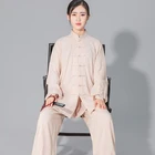 Высококачественный костюм USHINE из хлопка для упражнений, ушу Одежда для кунг-фу, 6 цветов, для детей и взрослых, боевые искусства