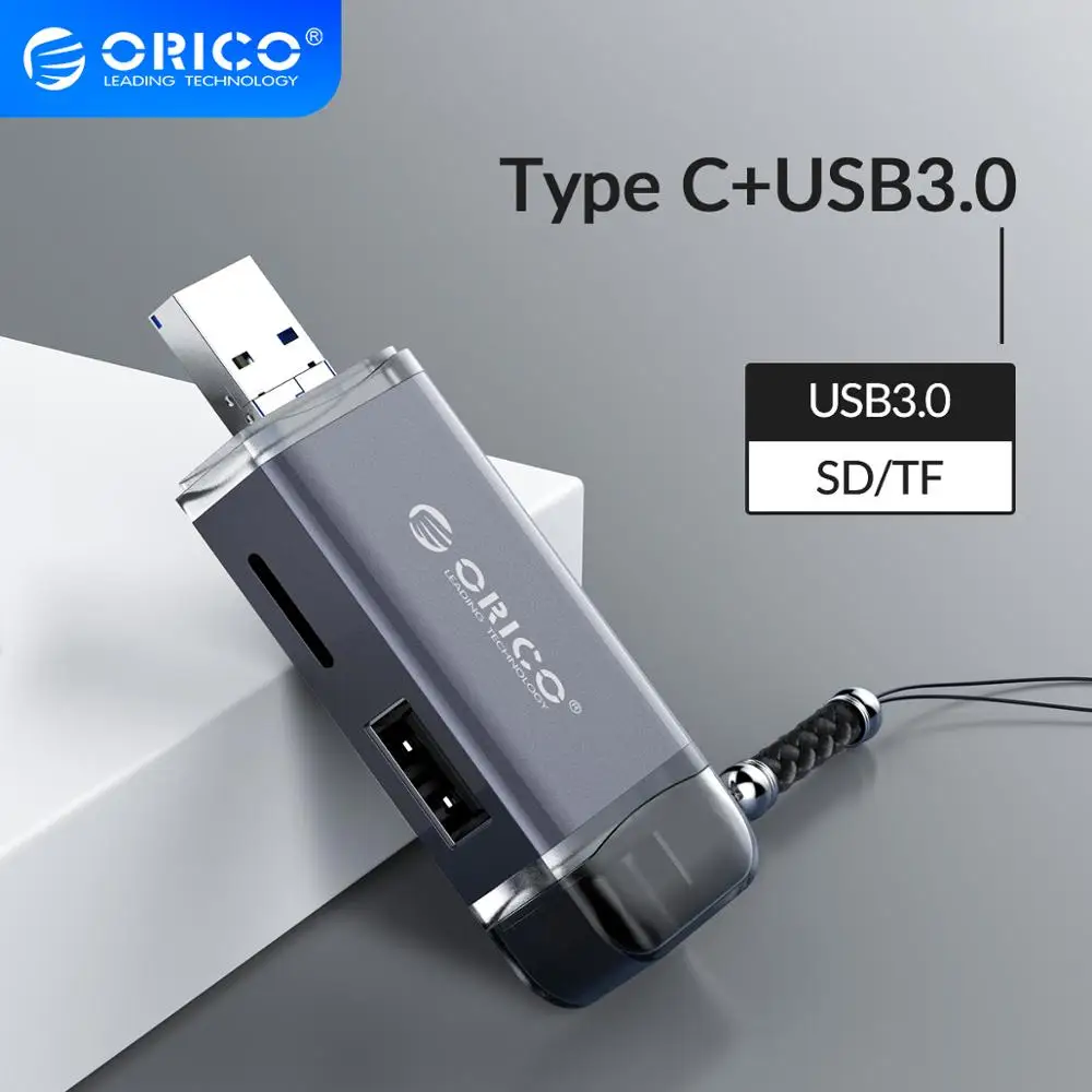 Картридер ORICO Multi 6 в 1 USB 3 0 Micro 2 Type C к SD TF адаптер умная память OTG кардридер для