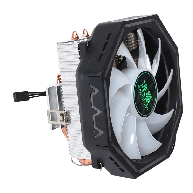

SNOWMAN M4OO CPU Radiator, 4 Heat Pipes 3 Pin & SNOWMAN CPU Cooler, Three-Pin Mute Fan with Light