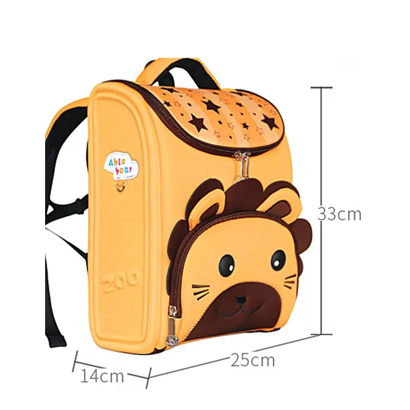 School Bags 3D Cute Alpaca Lion Giraffe Pattern Kids School Backpack Children Neoprene Animal Design Bookbags Mochilas Escolares