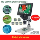 Цифровой электронный микроскоп 1200X, 4,37 дюймов, HD ЖК-дисплей 1-1200X, регулируемая Лупа непрерывного усиления, инструмент G600