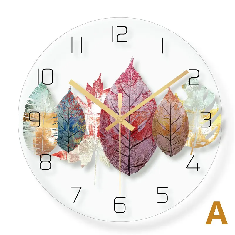 3189 Wall Clock Nordic Household Mute Living Room Bedroom Minimalist Modern Decorative Wall Watch 14 Inch Quartz Round Clocks - Цвет: 3189