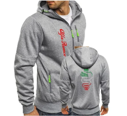 

2021 Brand Men Wear alfa romeo Printed Hoodie Men'S Drawstring Leisure Slim Jacket Cardigan tracksuit Coat Sweatshirts V6