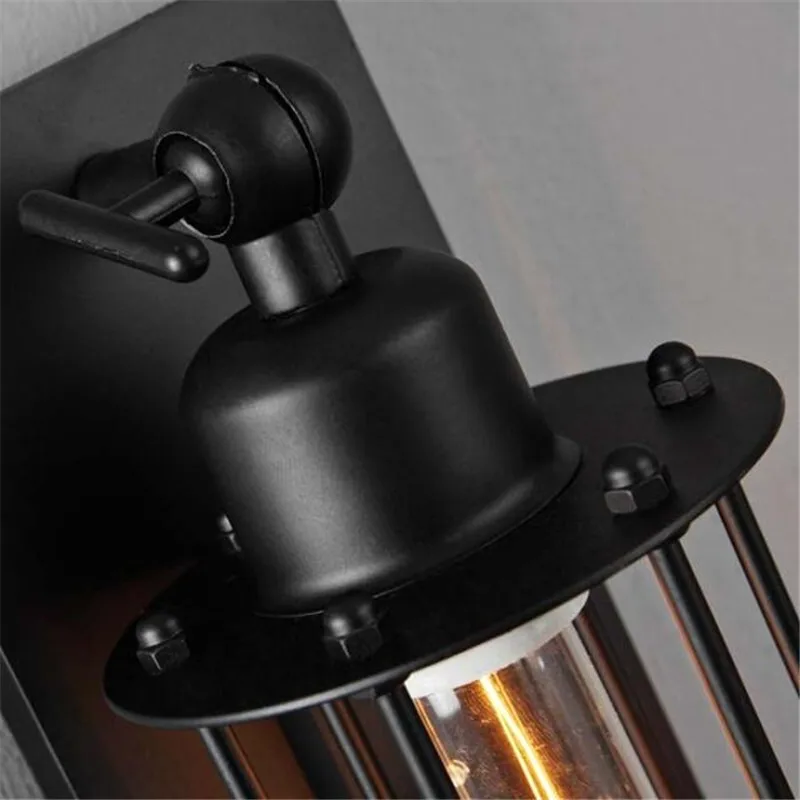 Ретро панк Лофт настенный светильник прикроватный для спальни Бар Настенные