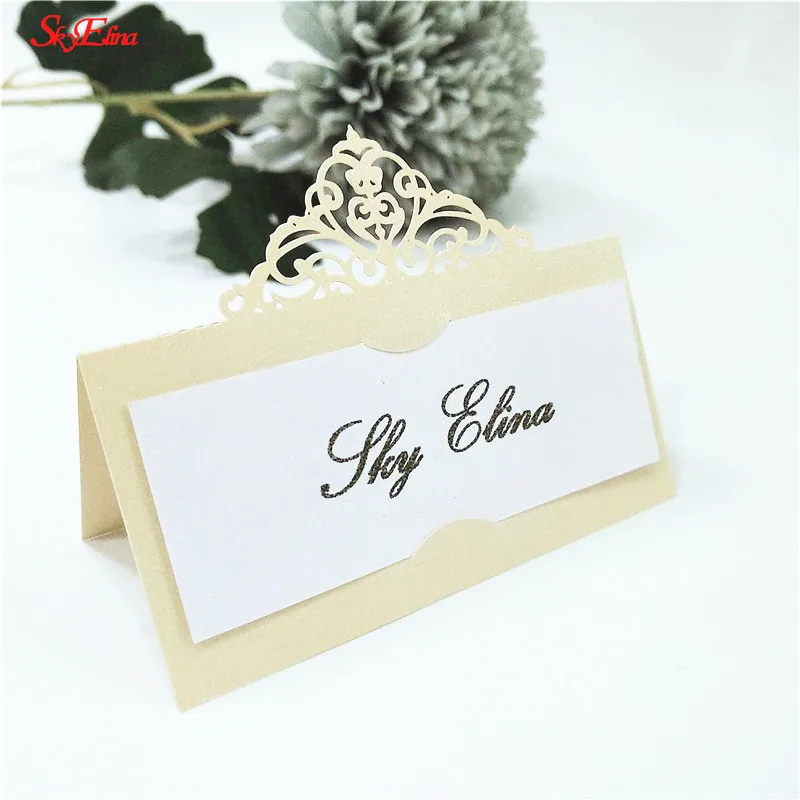 10/50/100 шт. винтажные свадебные пригласительные открытки с лазерной резкой для
