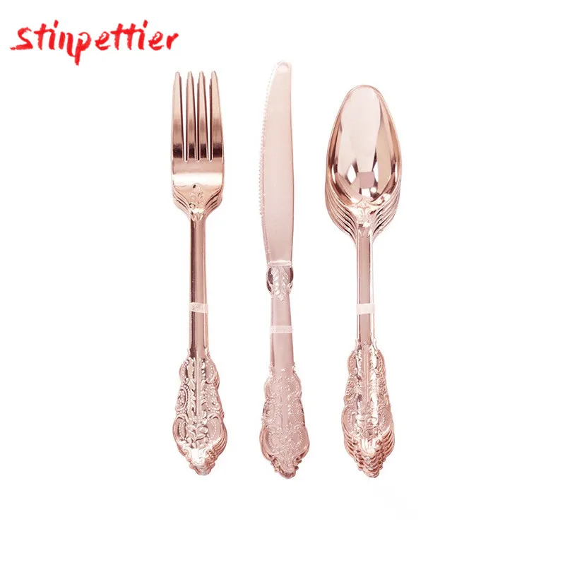 Одноразовая посуда Золотой пальмовый листовые пластины чашки соломинки