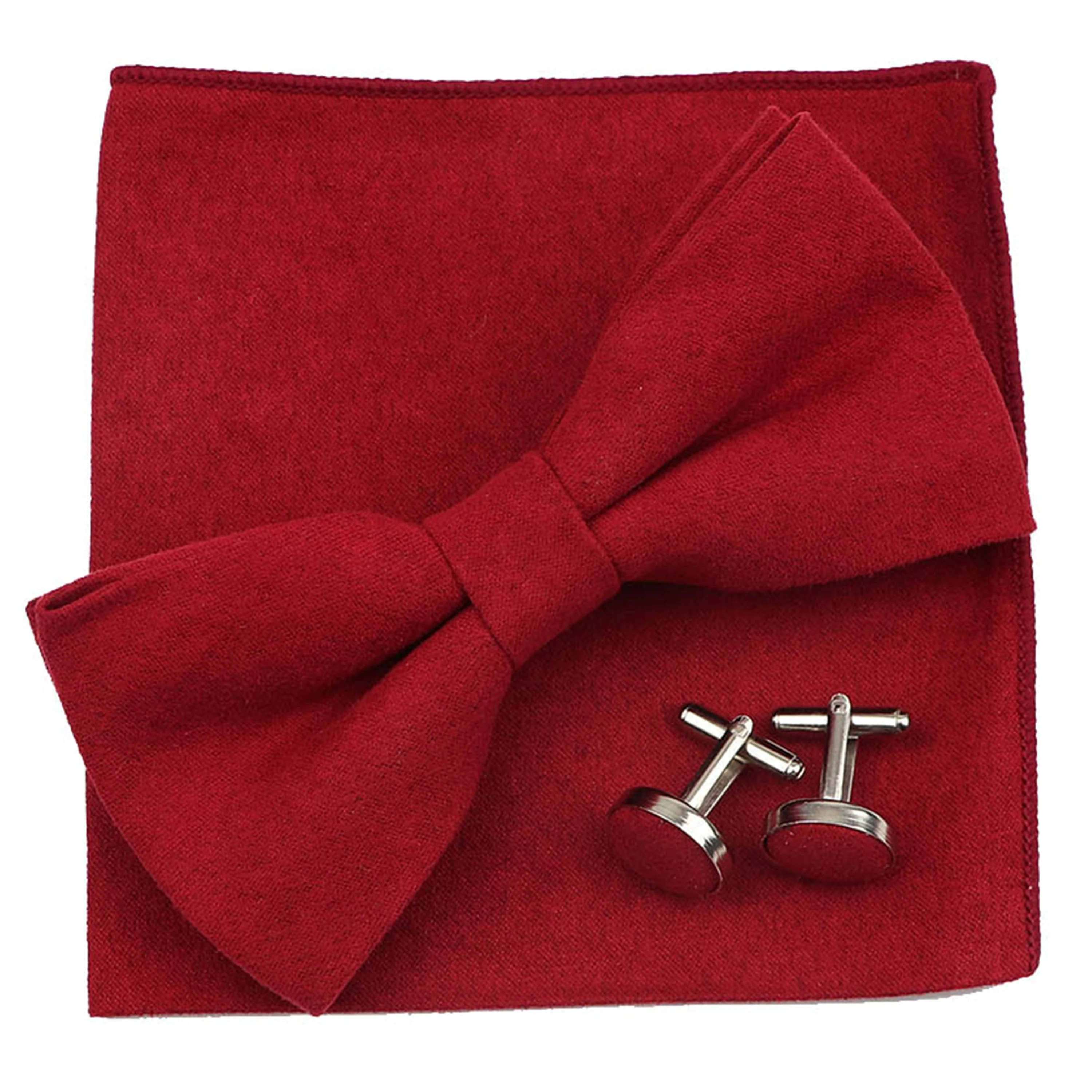 Мужской набор из 3 галстуков бабочек модный однотонный галстук бабочка