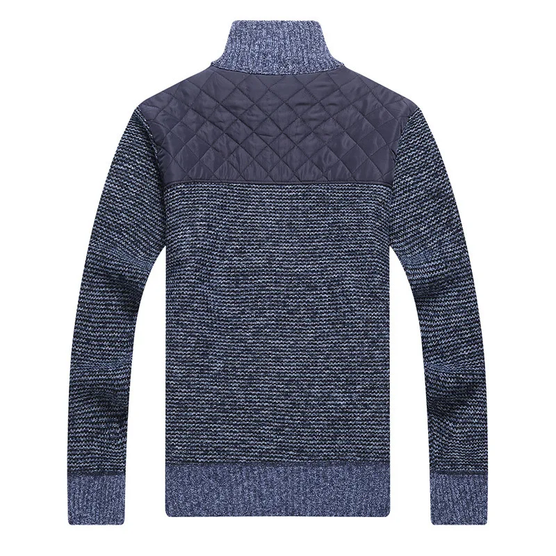 Новинка мужской осенний свитер зимний на молнии пуловеры облегающие толстые