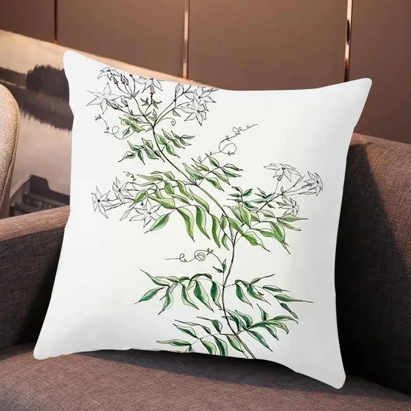 

Simple Flower Printing Square Pillowcase Home Decoration 45cm*45cm Throw Sofa Pillow Cover Soft Car Cushion J1X3