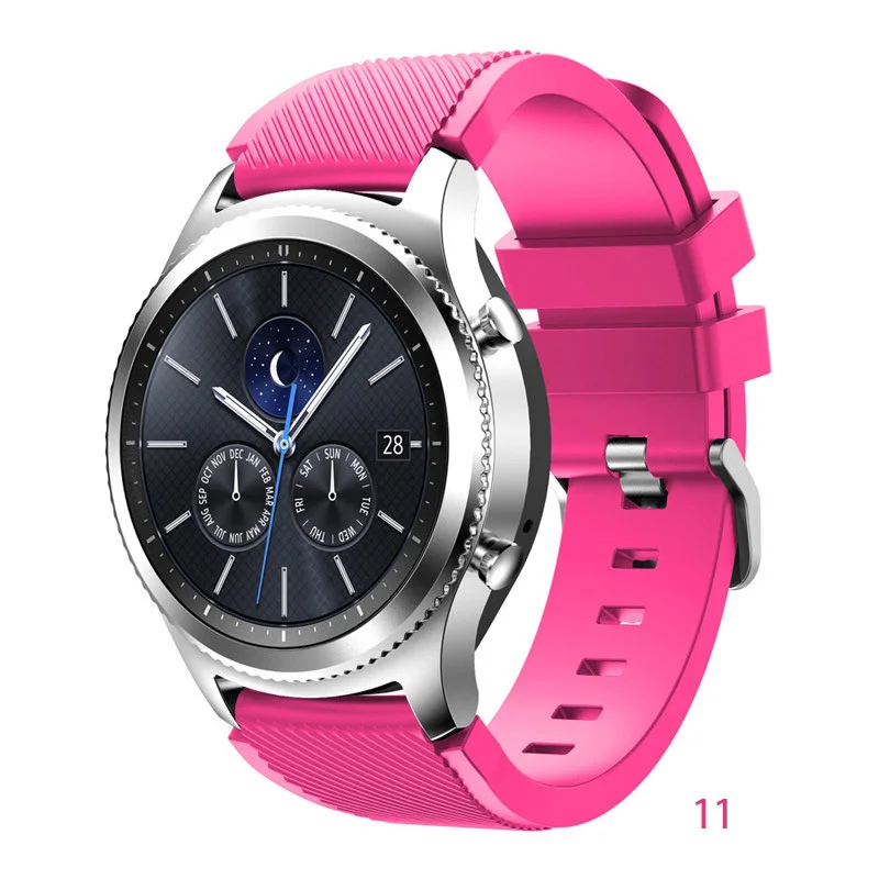 Barbie powder 11 20 22 мм ремешок для часов Galaxy watch 46 мм 42 мм active 2 samsung gear S3 Frontier ремешок huawei watch GT ремешок Amazfit bip 47 44 40 - Цвет ремешка: Barbie powder 11