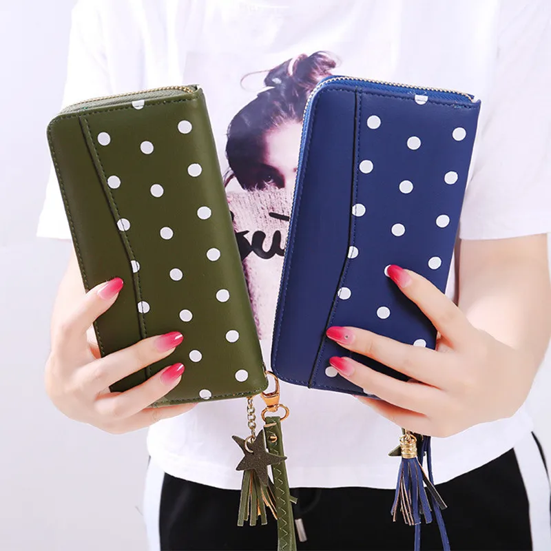 PACGOTH новинка модный клатч из искусственной кожи в горошек кошельки для женщин