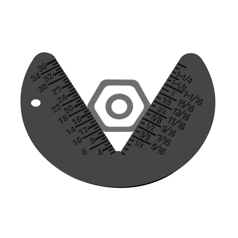 

Black Indispensable Hexagon Screw Nut Gauge Screws Bolts Nuts Thread Measurement G1 / 8 to G1-3 / 8