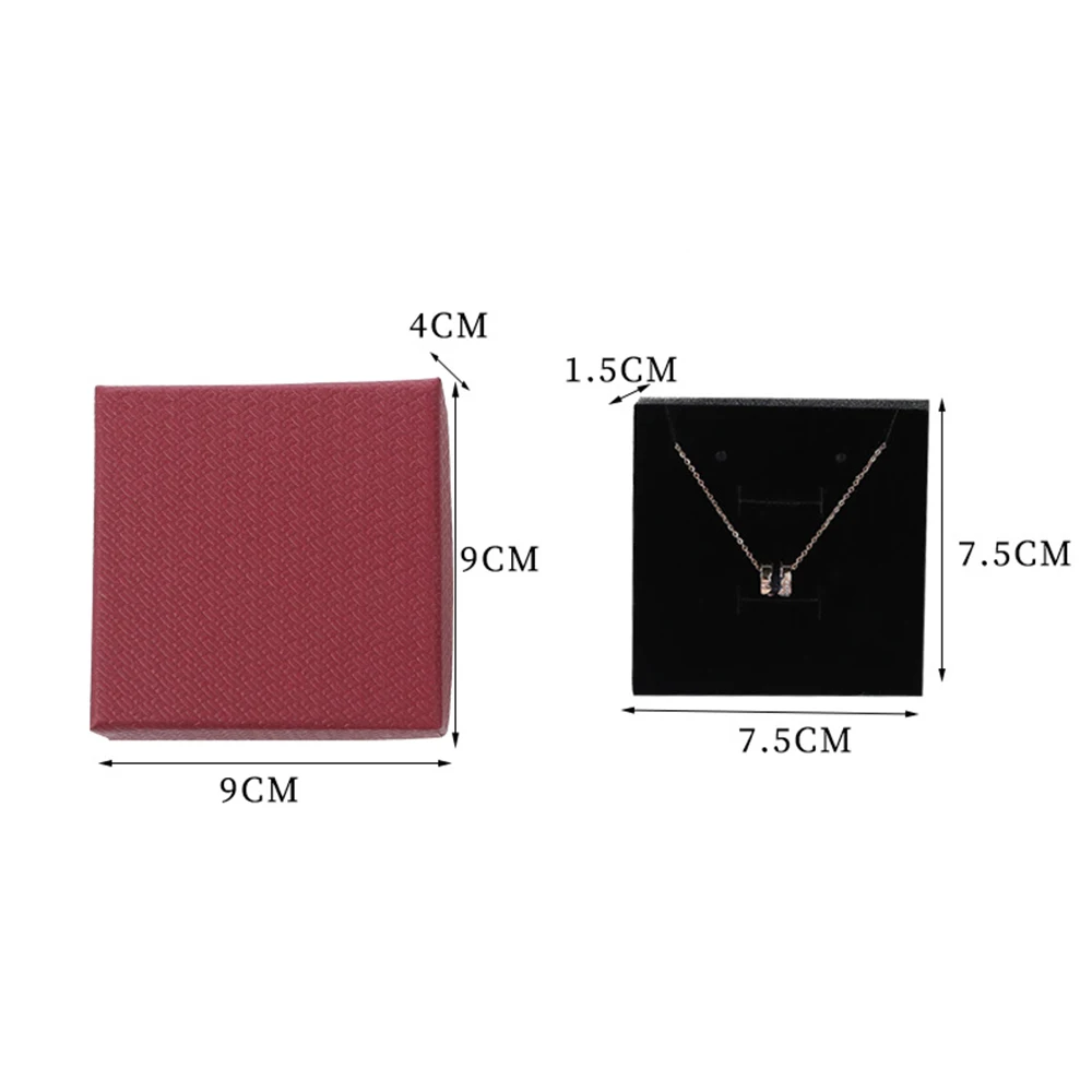 

1pc Exquisite Fashion Simple Square Jewelry Gift Box Necklace Bracelet Display Box Watch Case Creative Paper Jewelry Container