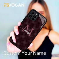 custom name phone case for iphone personalized capital letters cover for iphone 11 12 pro max 7 8 plus x xr xs initials coque