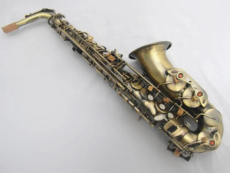 Новый альт-саксофон MARGEWATE латунный корпус Античная Медная поверхность E плоский