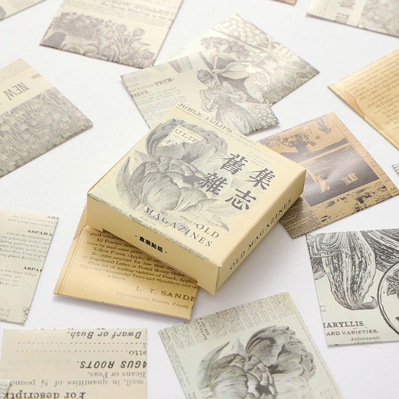 45 шт./коробка винтажные наклейки для журналов|Канцелярские наклейки| |