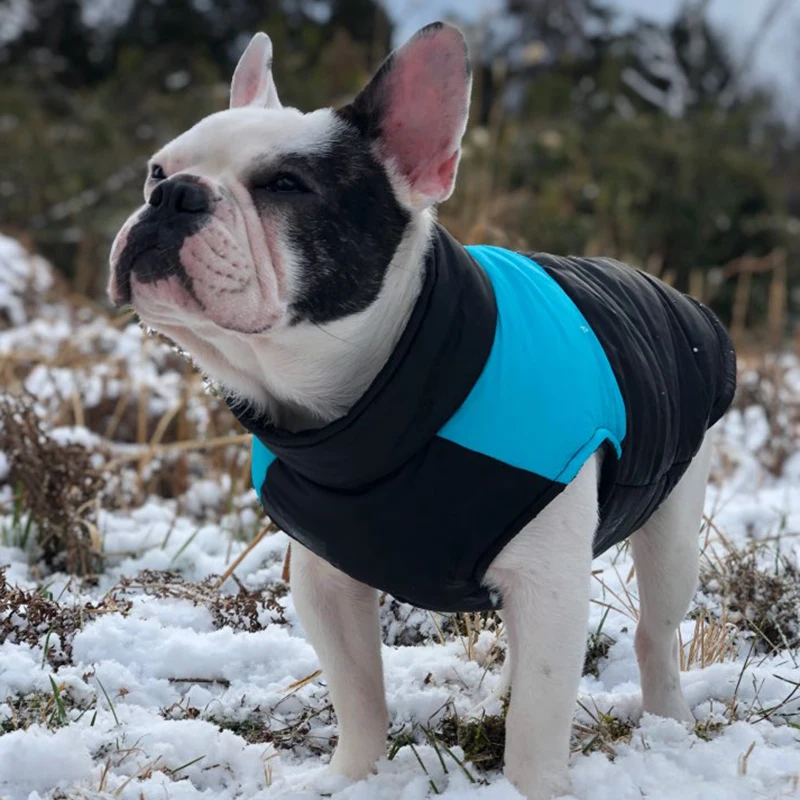 

Waterproof French Bulldog Big Dog Vest Jacket Winter Warm Pet Clothes for Medium Large Dogs Shiba Inu Pug Coat mascotas Clothing