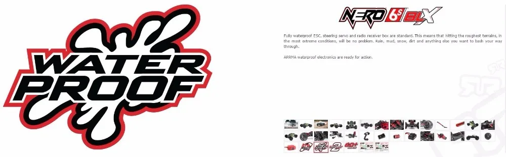 Arrma Nero 6s бесщеточный водонепроницаемый blx 1/8 RTR scale 150A ESC 4wd monster truck-без дифференциального замка версия