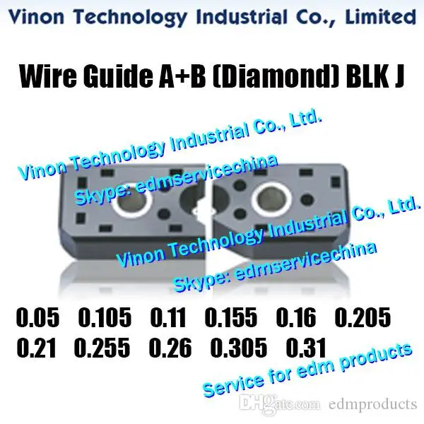 

Ø0.105-0.31mm Wire Guide A+B (Diamond) BLK J S101B -NEW TYPE 0206800, 0206801, 0206803, 0206804, 0206806 0206807 0206809 0206810