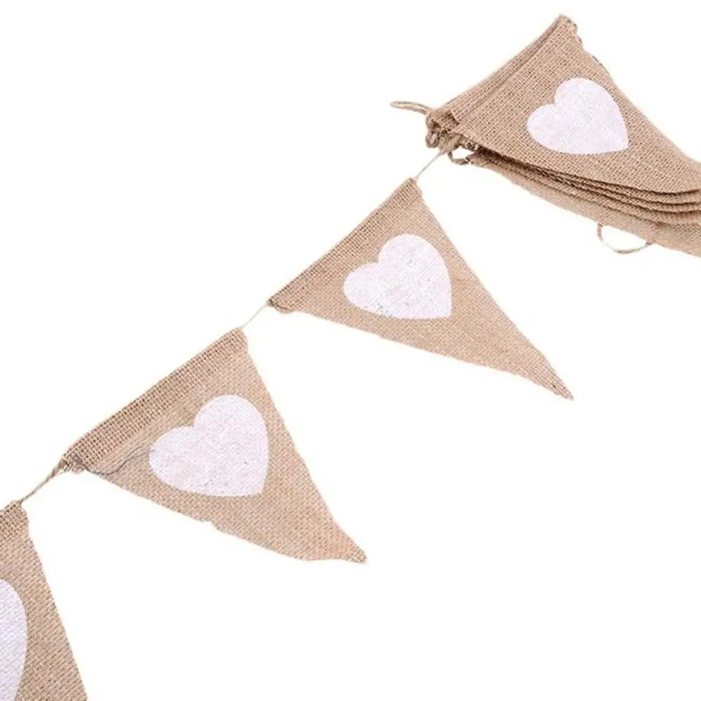13 шт. флаг джутовый баннер с надписью Love Heart | Дом и сад