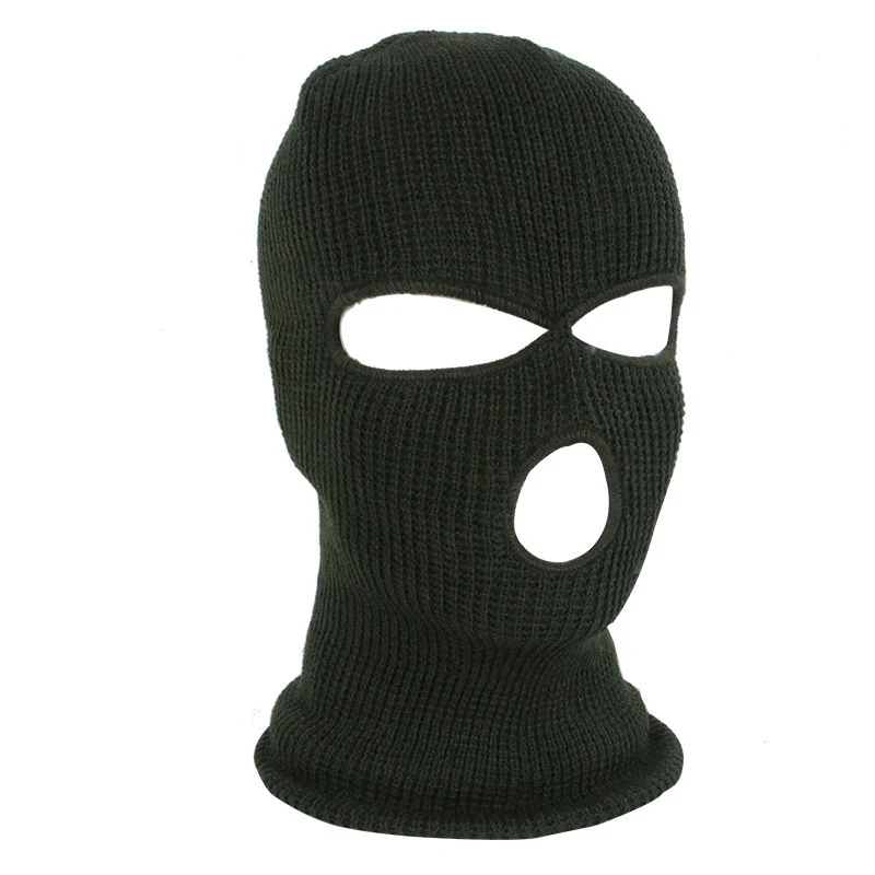 

Winter Warm Full Face Cover Motorcycle Ski Mask Hat 3 Holes Balaclava Army Tactical CS Knit Beanies Hat Scarf Masks
