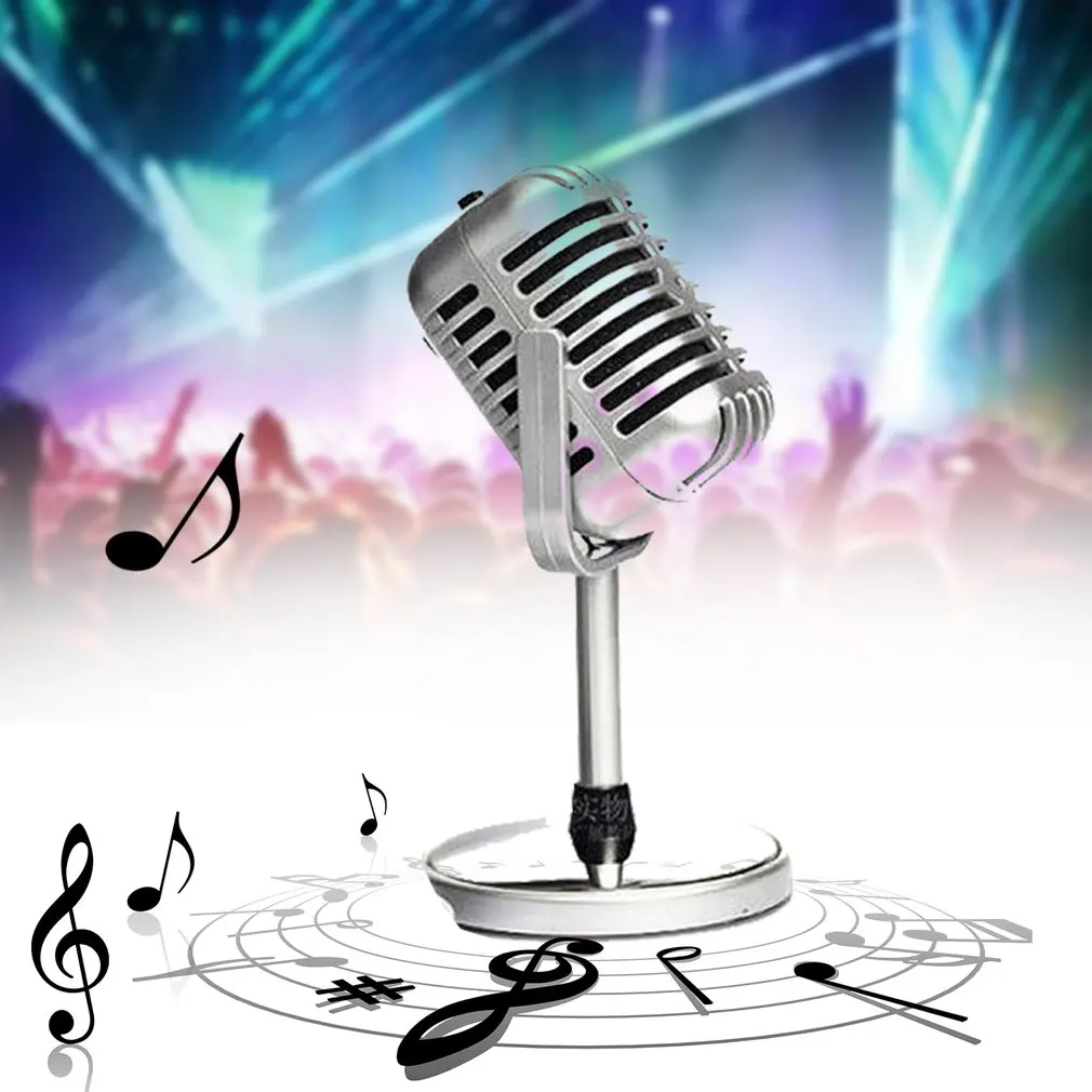 Студийный Проводной Классический конденсаторный микрофон в винтажном стиле