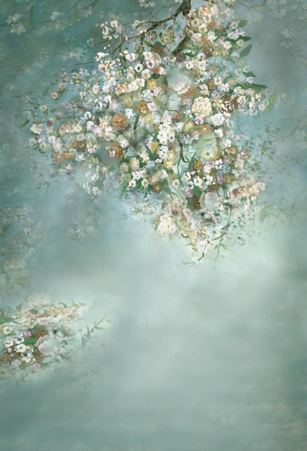 VinylBDS фон для фотосъемки новорожденных с изображением цветов морского мира