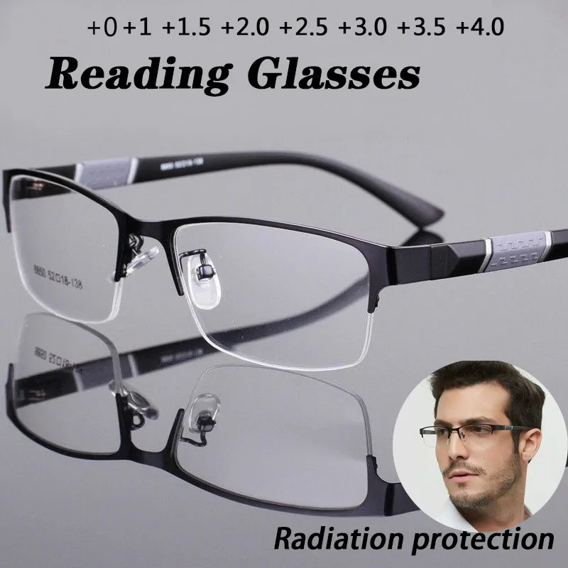 Reading Glasses Trend for Men and Women High Quality Half-frame Diopter Business Office Men's | Аксессуары для одежды