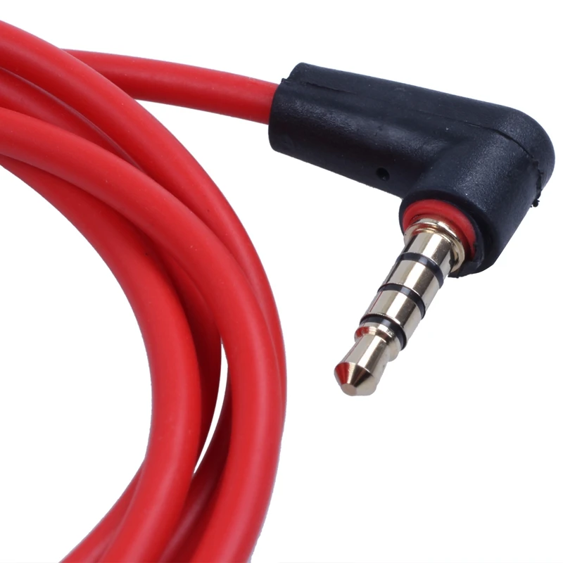 3.5Mm 1/8 Inch Male To 4 Pole Car AUX Audio Cord Cable Record Headphone RED With U Shape Y Splitter | Электроника