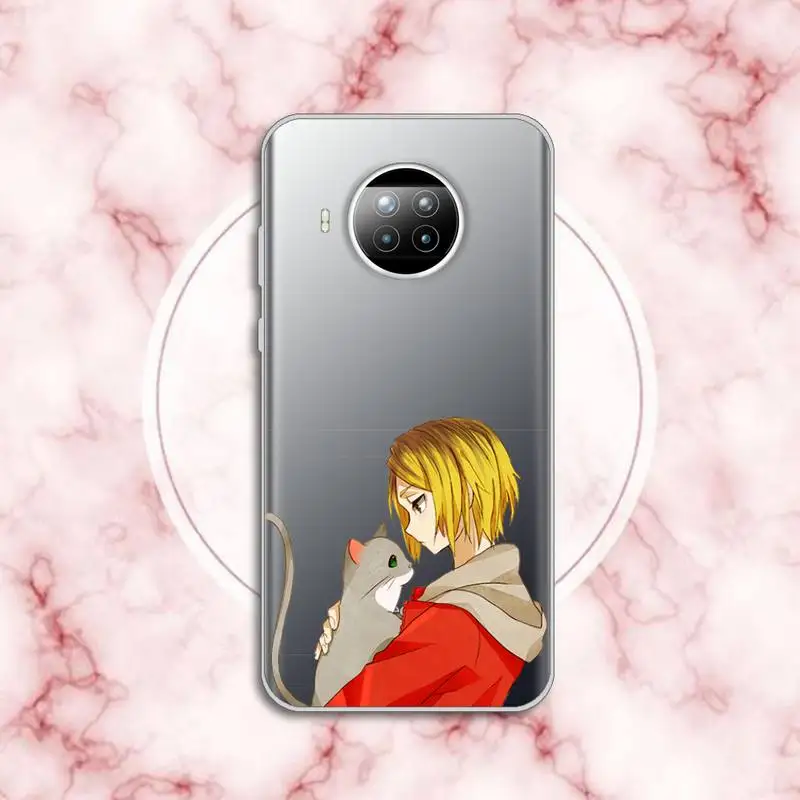 

Kenma Kozume Of Haikyuu anime Phone Case Transparent for Xiaomi Redmi note 10 t 8 9 pro lite 11