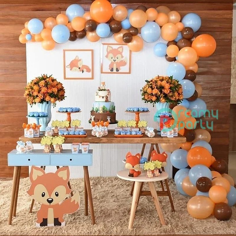 120 шт синий шар гирлянда арочный комплект кофе шампанское золото латексные шары