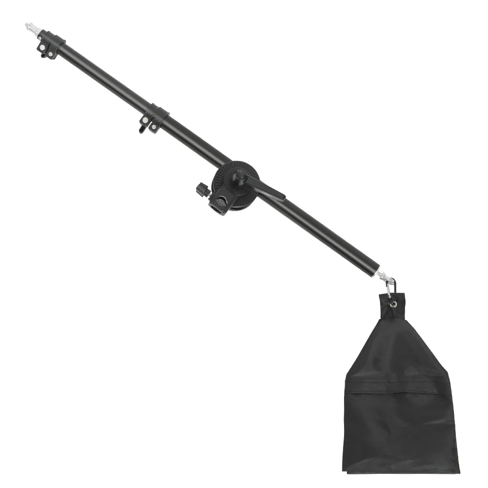 Photo Studio Adjustable Cantilever Stand Cross Arm With Sand Bag Pivot Clamp Use For Light Stand Accessories Extension Rod 135CM enlarge