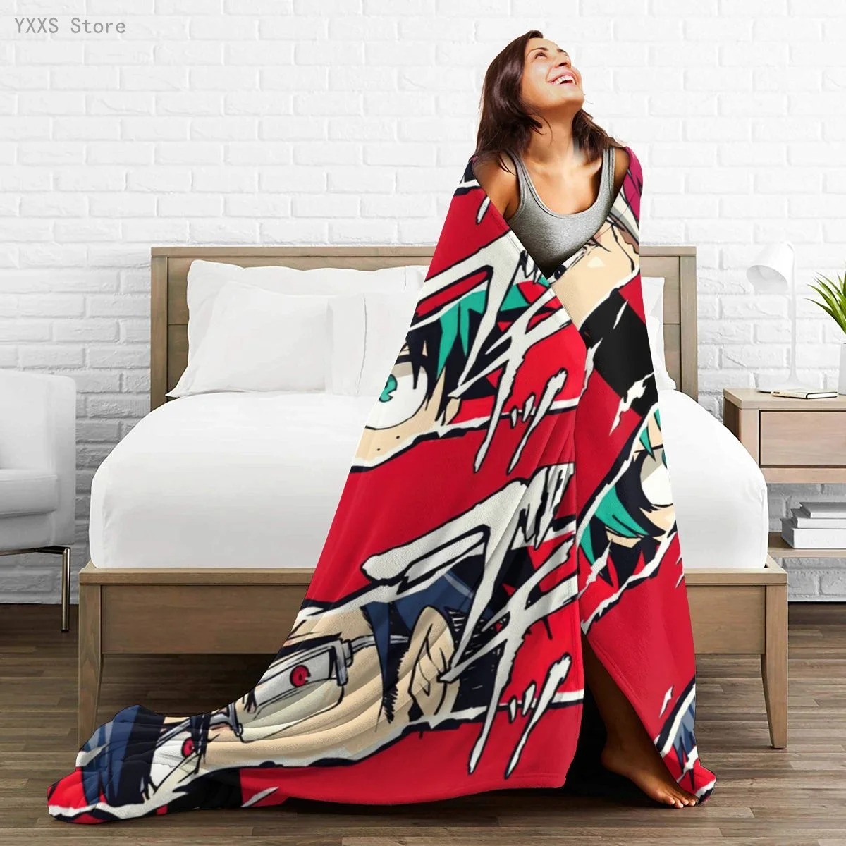 

My Hero Academia 3D Cartoon Sherpa Blanket Warm Super Soft Flannel Office Nap Bedspread Sofa Bedding Plush Quilt Plaids 1788853