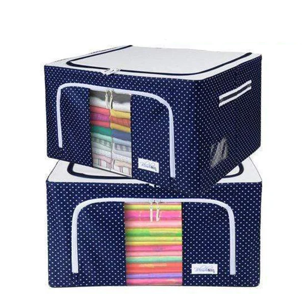 

Foldable Oxford Cloth Storage Box With Steel Frame Used For Damp And Dustproof Sheets And Blankets Drop Shipping
