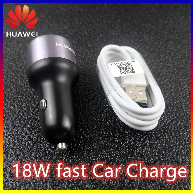 

Оригинальное автомобильное зарядное устройство Huawei с двумя USB-портами, быстрая зарядка 18 Вт Huawei P20 Lite, быстрая зарядка, автомобильные зарядн...