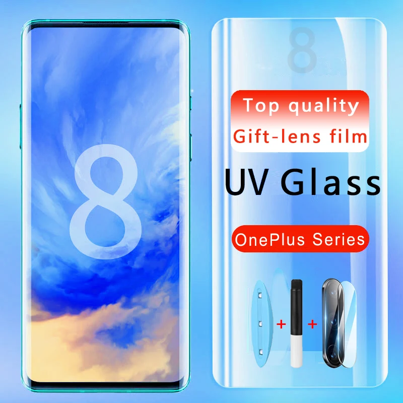 LLTCT для OnePlus 8 Pro защита экрана УФ стекло жидкое полное клеевое закаленное Hd 9 7T
