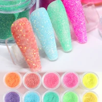 10boxes colorful sparkly sugar nails glitter candy powder baby blue coating effect pigment dust for design nail art decorations