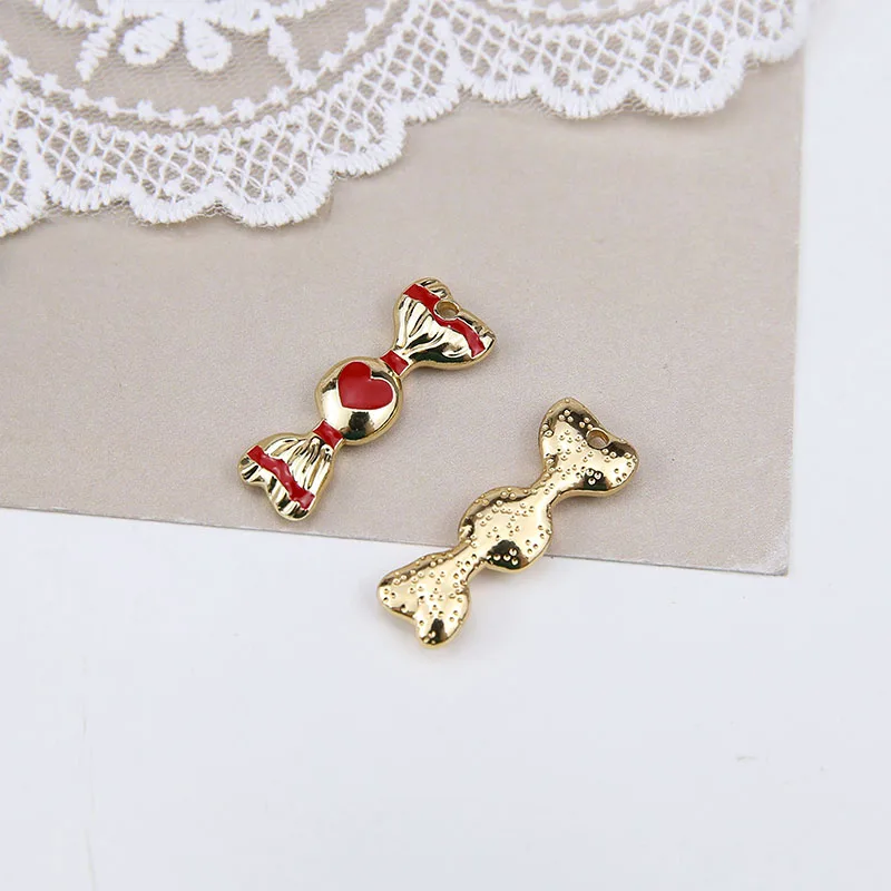 10 шт./лот эмалевые Подвески в виде конфет и медведя модные ювелирные изделия