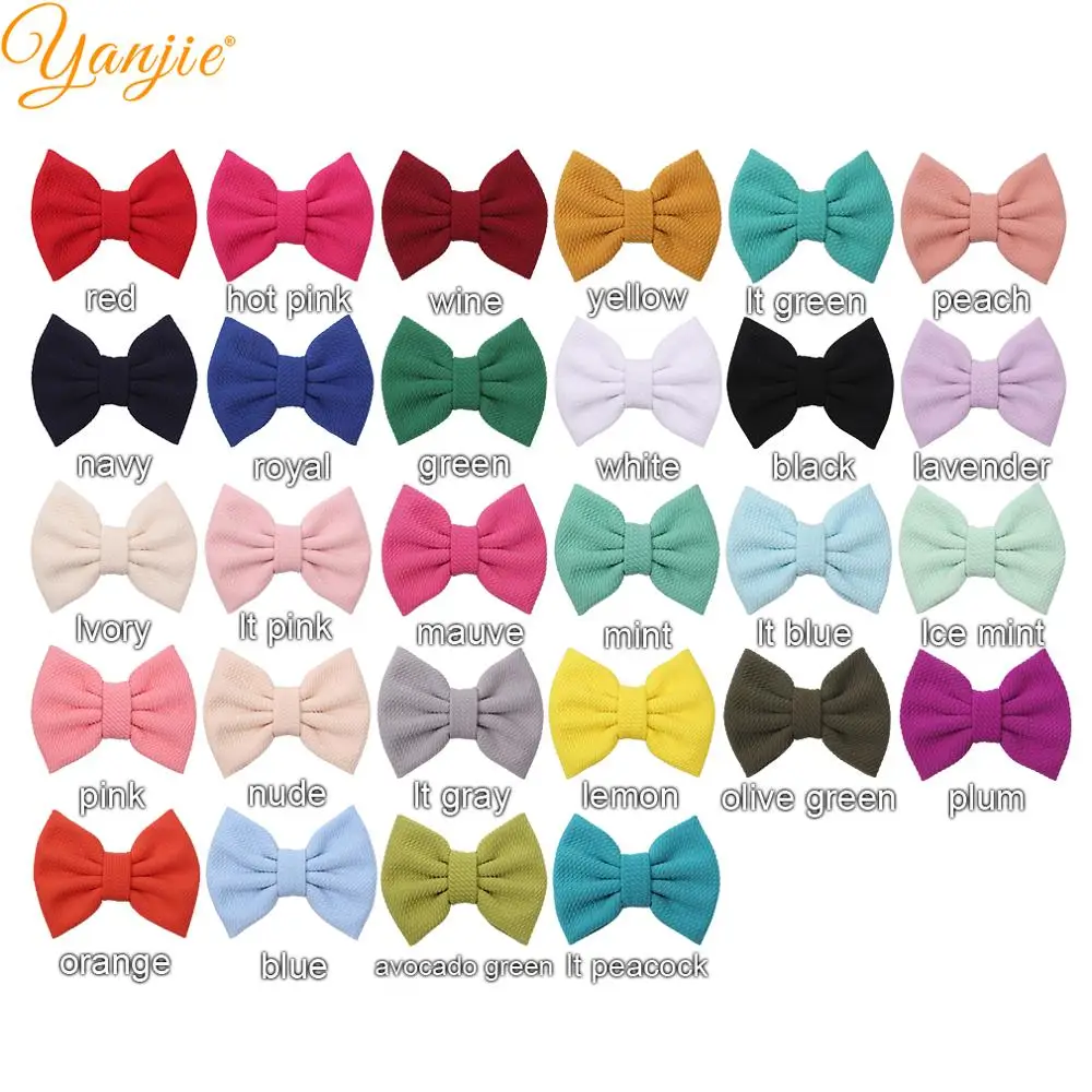 Банты для волос однотонные девочек 10 шт./лот 5 дюймов летние вафельные заколки