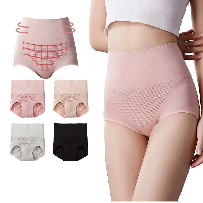 

Honeycomb High Waist Women Underwear Sexy hip lift Cotton Lace Panties Body Shaper Briefs for women Seluar Dalam